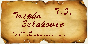 Tripko Selaković vizit kartica